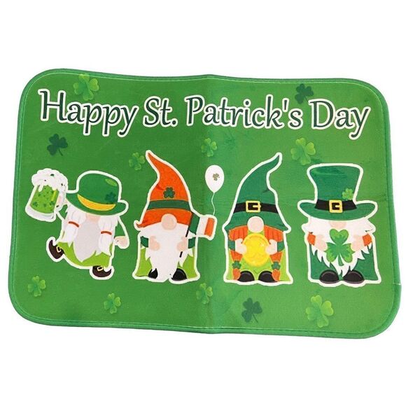 Bundle 2 PCS St. Patrick's Day Gnome Plush and St. Patrick's Day Doormat - Picture 4 of 6